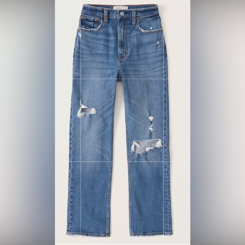 Abercrombie Ankle Straight Ultra High Rise